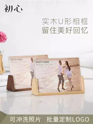 Wooden photo frame table seven-inch creative eight 6 6 7 inch acrylic 8 photo wall ins custom solid wood photo frame 10