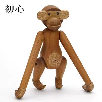 Initial American style Danish monkey wooden animal decoration creative puppet series home decoration ornaments