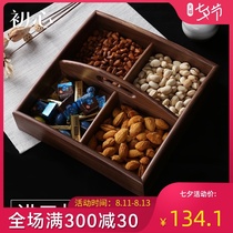 European-style household nut plate grid with lid living room candy box creative dried fruit plate melon seed snack plate Modern fruit plate