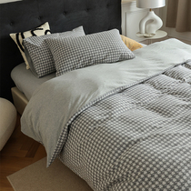 ins brief all cotton knit cotton four sets ab face quilt cover naked bed goods all season universal double man bed single bed hat