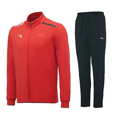 ANTA Anta Set 2021 New Sports Set Professional Men and Women's Knitted Sports Set Long - sleeved Trousers