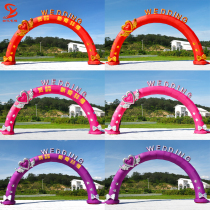 Factory direct inflatable arch European wedding flower door background wall decoration opening celebration rainbow door gas mold