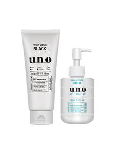 69元包邮  资生堂UNO男士洗面奶温 洁面乳护肤品套装