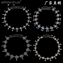 New belly dance waist chain anti-hook scraping sailor dance waist decoration fashion color rhinestone metal belt female dance decoration