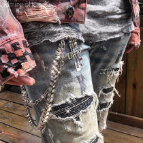New cool boy trendy women metal pants chain non-mainstream hip hop Hip Hop Hip Hip Hop waist chain cross ornaments Joker decorative chain