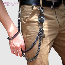 New metal pants chain ins punk style waist chain fashion jeans accessories chain Street waist ornaments