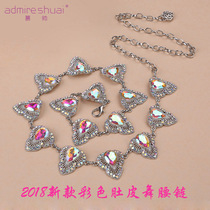 New Products Colorful Belly Leather Dance Waist Chain Womens Water Drill Waist Accessories Water Soldiers Dance Belt Ins Fashion 100 Hitch Dress Accessories