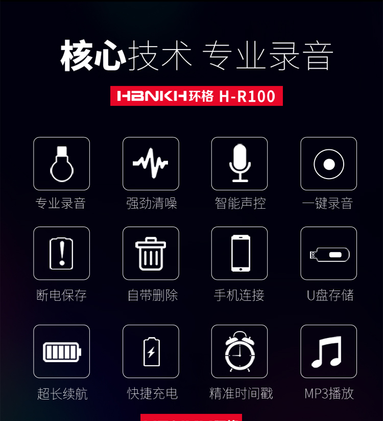 Nhẫn Ghi âm giảm tiếng ồn HD chuyên nghiệp Lớp người chơi Walkman với sinh viên dài chờ mp3 nhỏ - Máy nghe nhạc mp3 