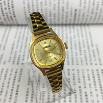Original stock Shanghai Haida brand square yellow shell nail yellow face ladies mechanical watch diameter 24 mm