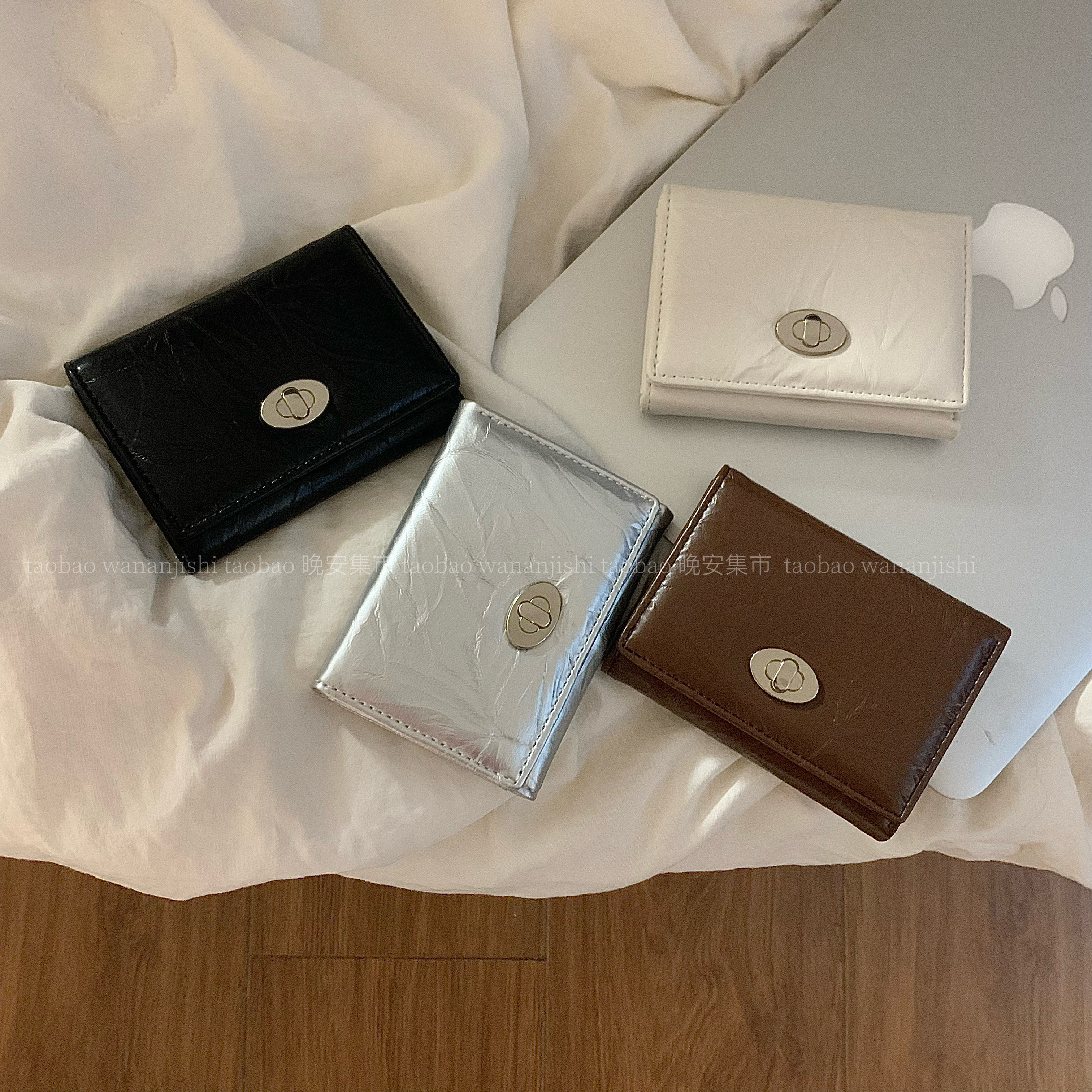 質感がすごいです！所有者は、シンプルなインウォレットカードの絶妙で耐久性のあるポータブルソリッドカラーの韓国の学生の女性ショートを維持します