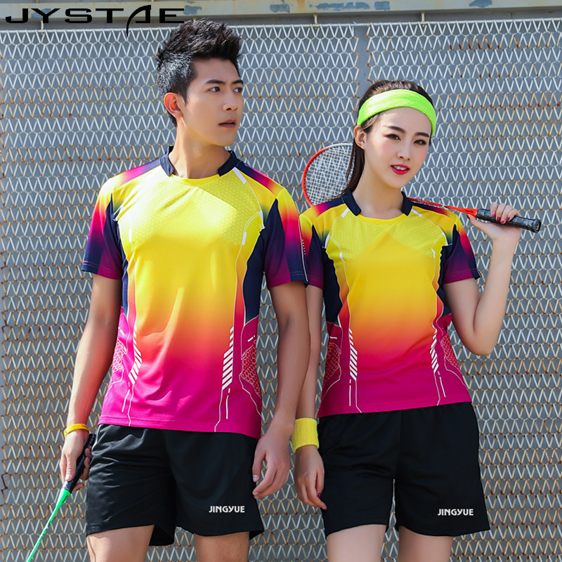 Group Purchase Badminton Clothes Suit Women's Summer Speed Dry Short Sleeve Ping Pong Clothes Air Volleyball Clothes Suit Men Customize
