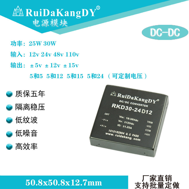 Rui Dakang DC-DC power module dual 25W30W 12v24v48v110v to 5v12v15v24v