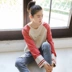 Đầm suông thu đông kết hợp áo thun nữ tay dài 2018 mới lửng mỏng phiên bản Hàn Quốc của áo sơ mi nữ sinh hoang dã Áo phông