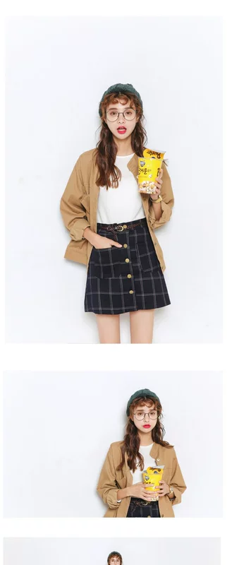 Áo khoác công cụ retro chic chic nữ sinh 2018 xuân mới phiên bản Hàn Quốc của áo khoác ngắn gió đại học hoang dã các kiểu áo vest nữ hàn quốc