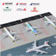 Alloy finished passenger aircraft model ornaments Air China