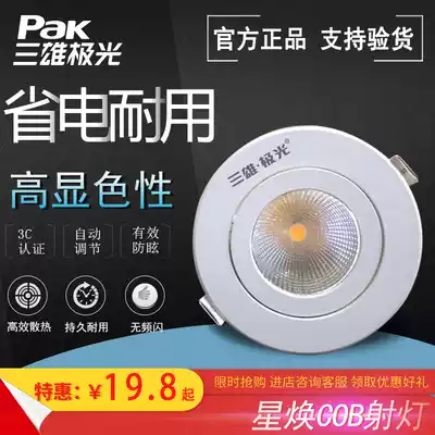 Sanxiong Aurora star LED spotlight clothing store ceiling downlight background living room COB spotlight bedroom bull's eye lamp