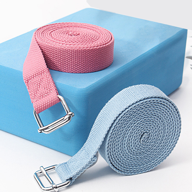 Yoga belt non-elastic stretch belt open shoulder stretch belt net red Iyengar professional fitness anti-hunchback pull rope