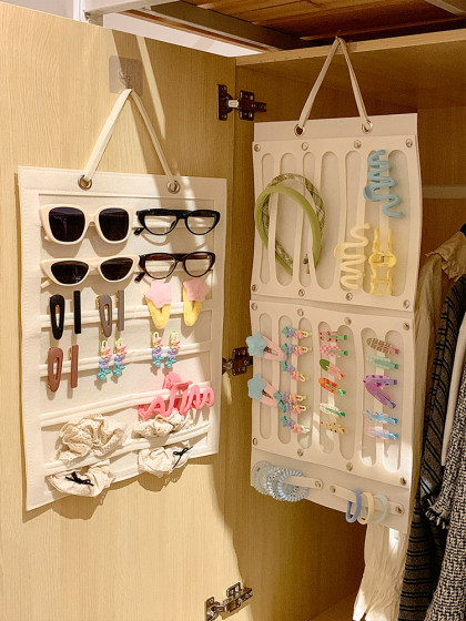 发夹发卡发饰发箍发圈收纳神器壁挂袋子墨镜展示置物架首饰饰品盒