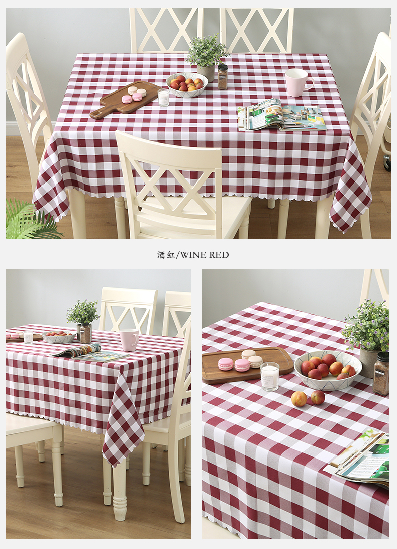 Mục vụ Kẻ sọc Khăn trải bàn Vải Picnic Vải Hình chữ nhật Khăn trải bàn Nhà hàng phương Tây Bàn cà phê đơn giản Khách sạn Bàn tròn Vải khăn trải bàn vải