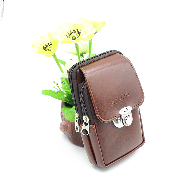 Tăng phần dọc 5.5 inch ba lớp túi điện thoại di động của nam giới thay đổi túi vải mặc vành đai túi điện thoại di động túi đeo bụng adidas chính hãng	