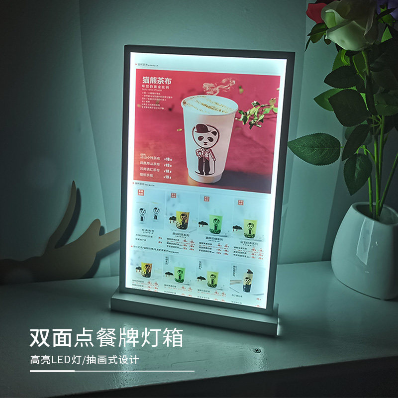 Acrylic display tab tabletop tabletop desktop hydro menu price list price tag brand brand license customization