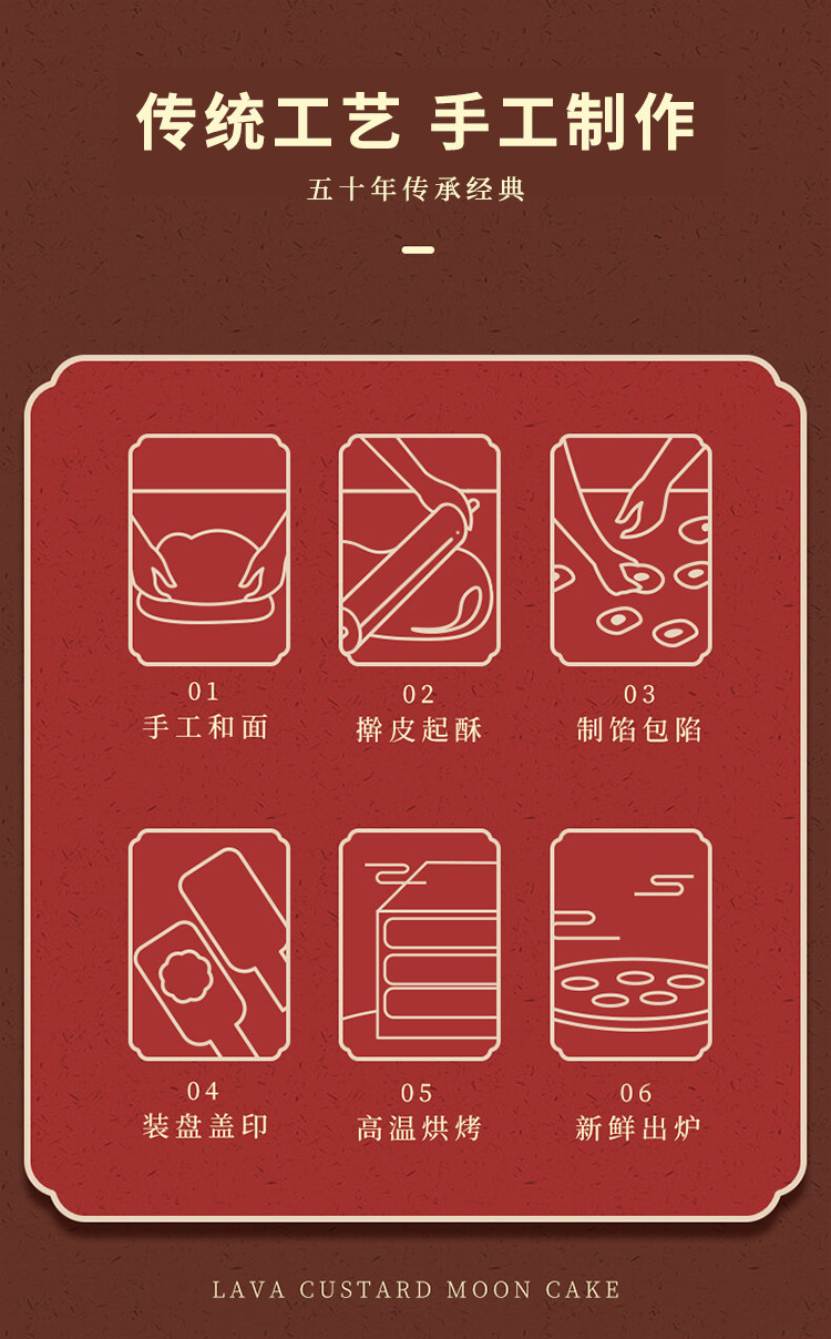 澳门永辉 蛋黄莲蓉月饼 125g*4 精致铁盒装 图5