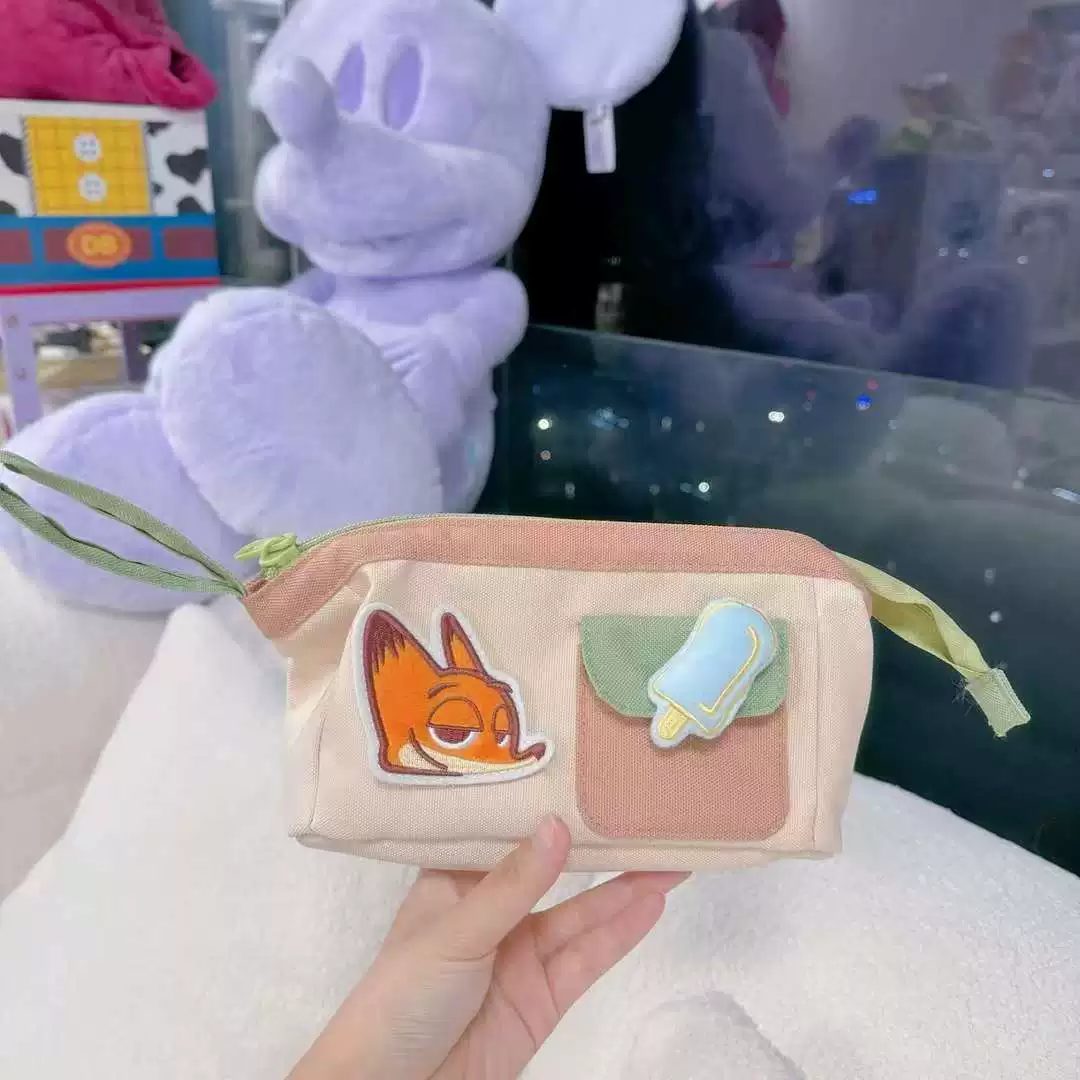 Disney, подлинный мультяшный карандашный набор, кукла, кролик, плюшевый органайзер сумка, полицейский, лиса, енот, подарок на день рождения