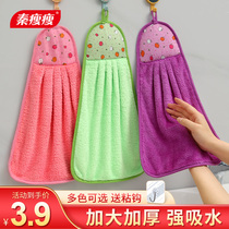 Handtowel hanging cute super absorbent rag household kitchen bathroom cleaning cloth towel large thick hand towel