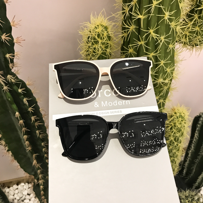 Little red book Qin Lan Li Yifeng with polarized sunglasses Korean fashion square men's and women's white frame retro trendy sunglasses