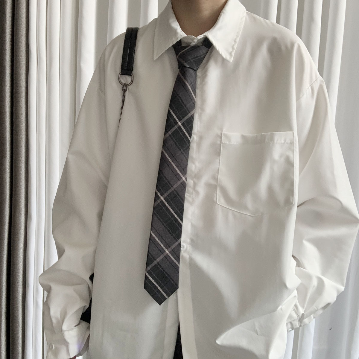 Ueno Autumn New College style white shirt loose casual shirt DK College style junior white shirt