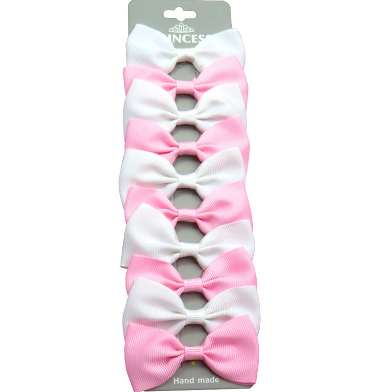 Treasure Hair Accessories Children's Checkered Butterfly Knots Candy Color Side Clip Duckbill Clip Day Series Hairpin Suit 10 pieces of card 16