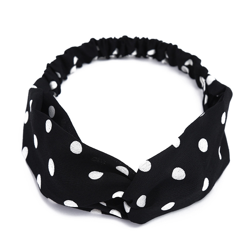 New floral cloth cross hair with washing face elastic tightness hair with Korean version Fashion lady egress Temperament Hair Accessories 6