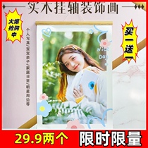 DIY solid wood hanging scroll decorative painting