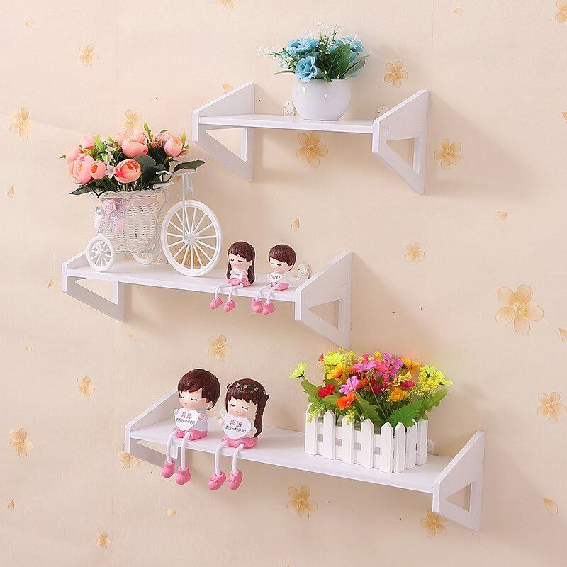 Wall shelf bookshelf wall hanging living room free punching corner corner bedroom kitchen triangle fan-shaped decorative partition - Taobao