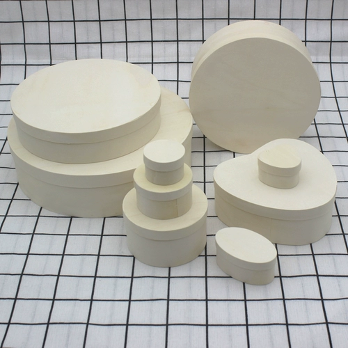 Упаковка, круглая деревянная коробка, двухэтажный мусс