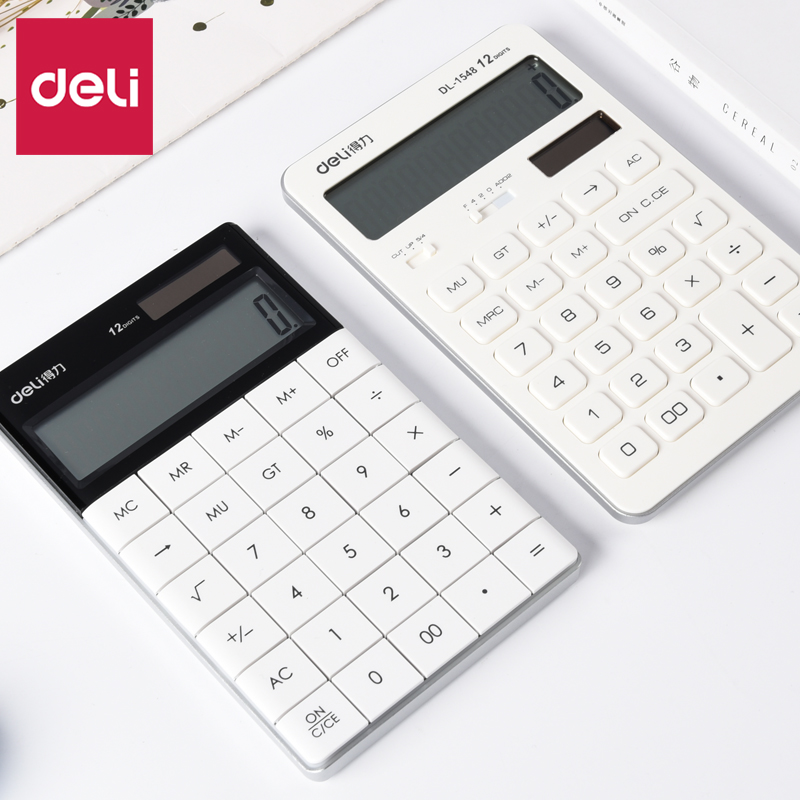 Deli Calculator Office Fashion Female Computer Small Portable Small Computer Cute Exam Candy Color Accounting Special Big Computer Ins Wind Deli Official Internet Celebrity