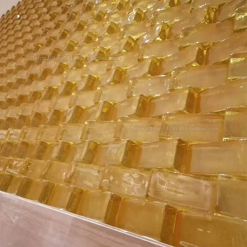 Water Corrugated Stained Glass Brick Custom Bubble Frosted Background Wall Solid Sense Strong 100 Variable Styling Partition Wall Design