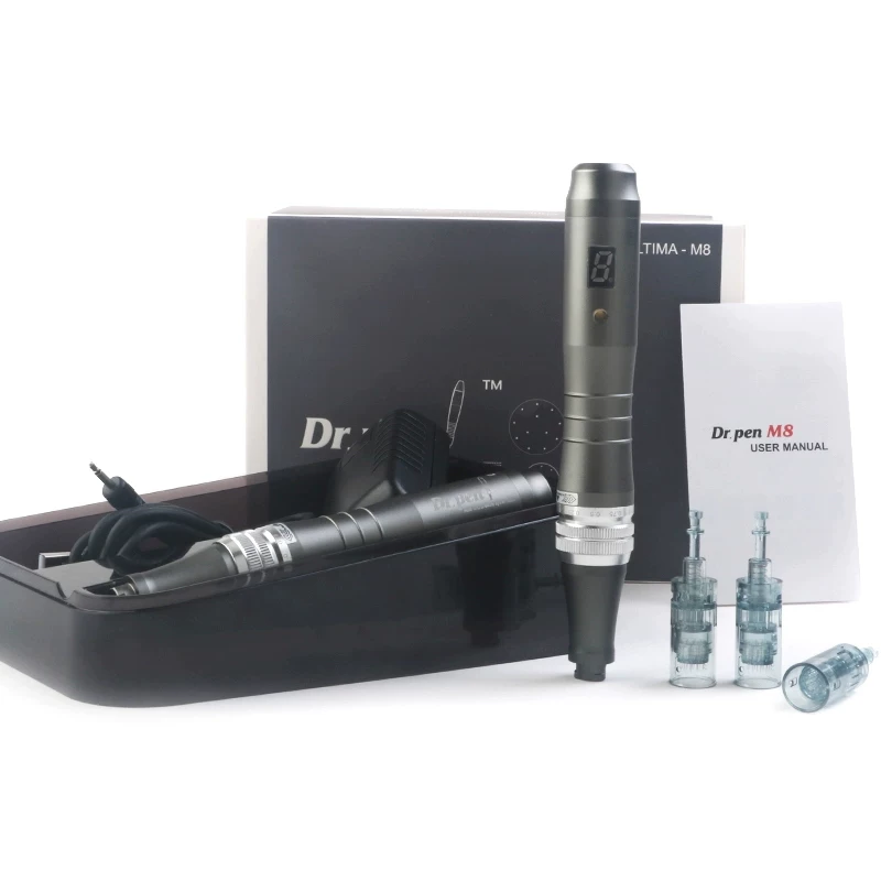 Новый Dr.pen M8 маленькая чёрная ручка, электрическая микроголка, массаж лица MTS, нано-микрокристаллы, устройство для косметического введения