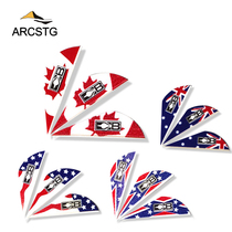 National flag arrow feather Boning 2 inch imported rubber feather piece Braze arrow branch accessories reverse composite bow and arrow equipment