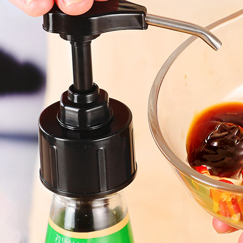 Oyster sauce bottle pressure nozzle pump head universal vacuum consumption pot extruder ketchup plastic hand pressing type special artifact