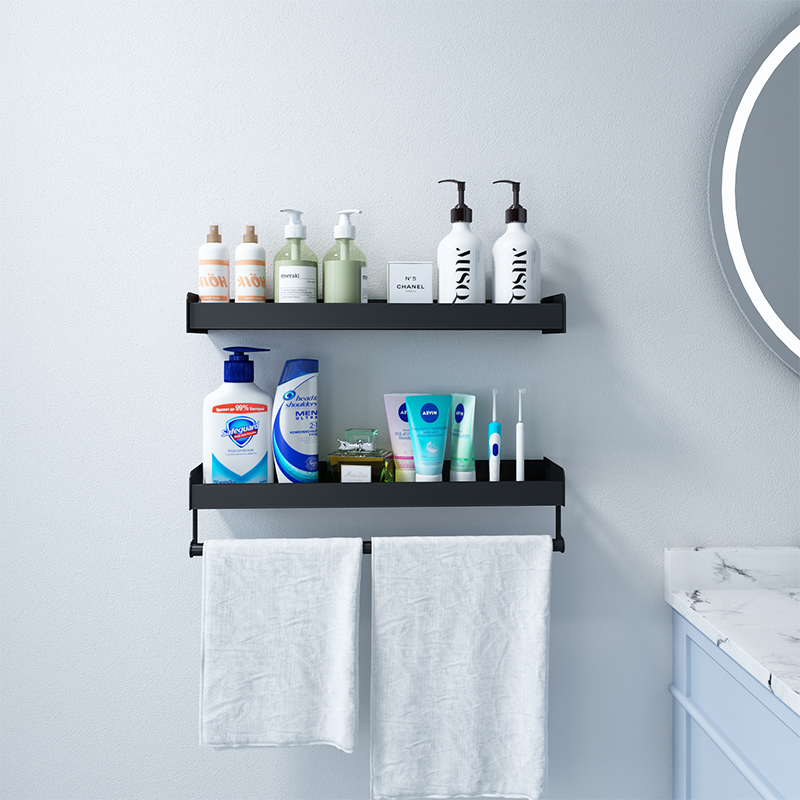 Makeup room shelve Wall-mounted Bath supplies Perforated Toilet toilet Toilet Wash Terrace Towel Containing floor Shelf wall