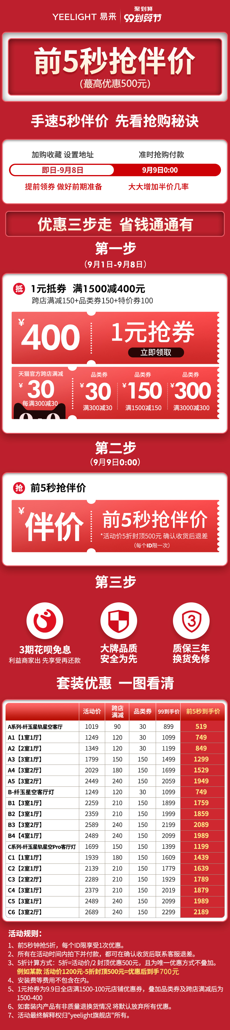 Yeelight 纤玉 智能LED吸顶灯 支持天猫精灵 90W 图1