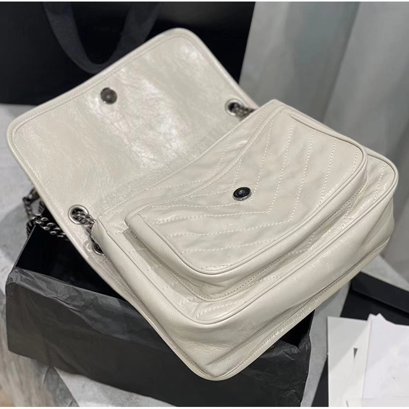 Yang Shulin Women's Genuine Leather Niki Messenger Bag Hobo Pleated Bag Oil Wax Leather Hobo Bag Chain Crossbody Shoulder Bag Yang Shulin Women's Genuine Leather Niki Messenger Bag Hobo Pleated Bag Oil Wax Leather Hobo Bag Chain Crossbody Shoulder Bag