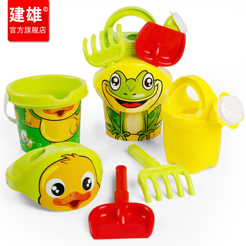 Building Male Beach Toy Suit Baby Small Ducks Digging Sand Shovels To Play Sand Play Bucket Semen Cassiae tools