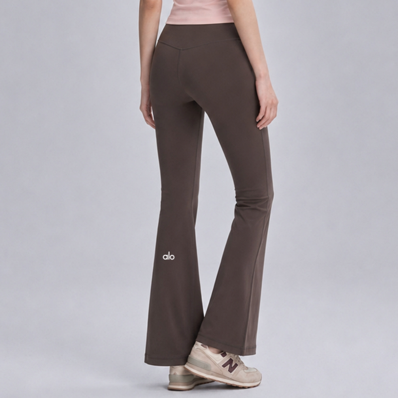 Aio High-Waisted Flared Yoga Pants with a Naked Feel, Butt-Lifting Running Training Long Pants, High Elasticity Slimming Sports Pants, Summer 2026
