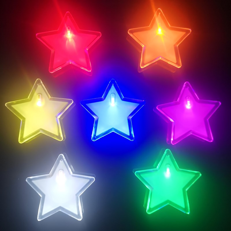 Fluorescent Badge Led Luminous Badge Custom Pentagram Staff Sign Bar KTV Flashing Chest Signs don't do it.