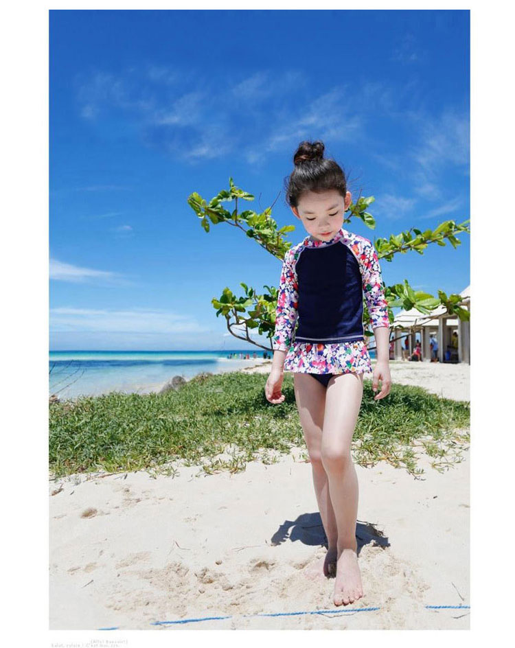 Áo Tắm trẻ em Little Girl Big Boy Chia Váy Dài Tay Áo Kem Chống Nắng Dễ Thương Công Chúa Sinh Viên Cô Gái Bé Đồ Bơi bộ đồ bơi cho bé trai