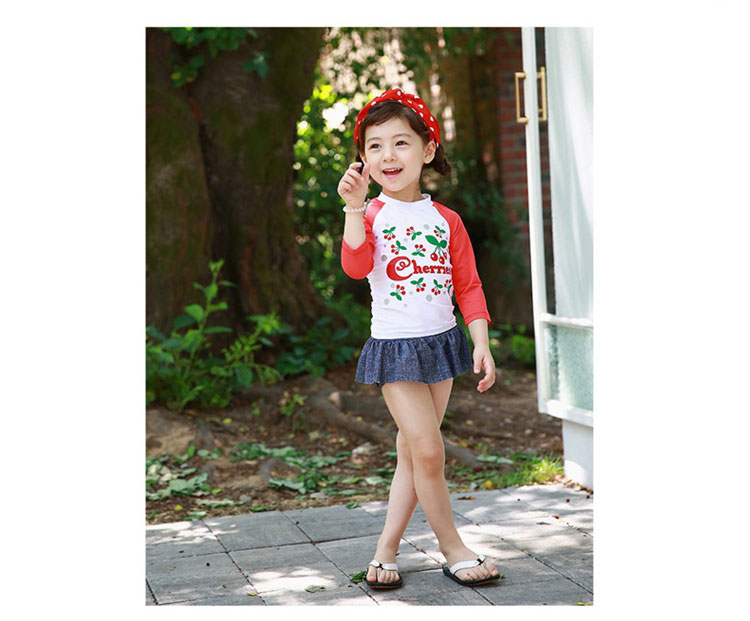 Đồ bơi cho trẻ em Váy liền thân Váy dài tay chống nắng Công chúa dễ thương Cô gái sinh viên Hàn Quốc Đồ bơi nhanh khô cho bé - Bộ đồ bơi của Kid đồ bơi trẻ em nữ 10 tuổi