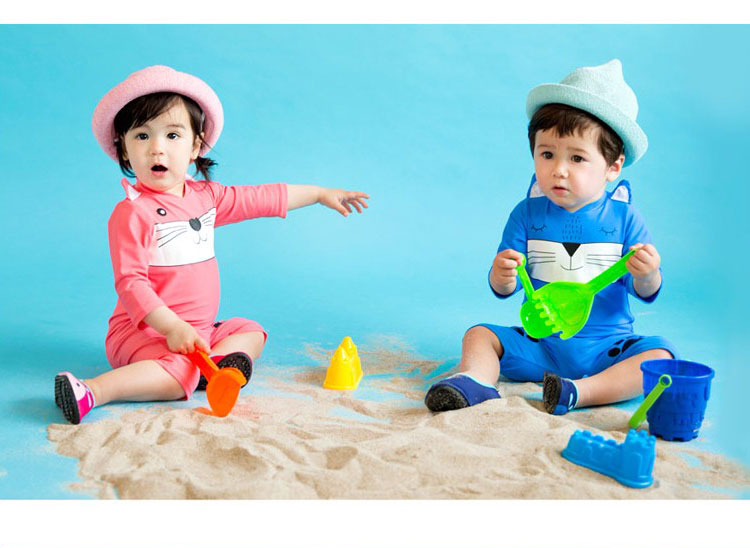 Đồ bơi cho trẻ em gái Cô bé vừa và nhỏ Áo dài tay chống nắng Trẻ sơ sinh Cậu bé dễ thương Bé Xiêm Spa bộ đồ bơi cho bé gái