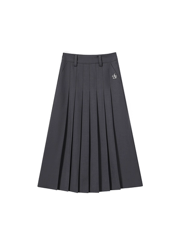 Оригинальный весенний костюм, длинная юбка в складку, изысканный стиль, А-силуэт, средней длины